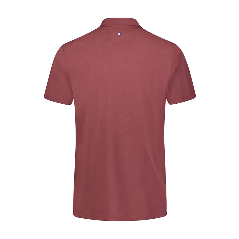 Men's Piped Collar Melange Short Sleeve Polo