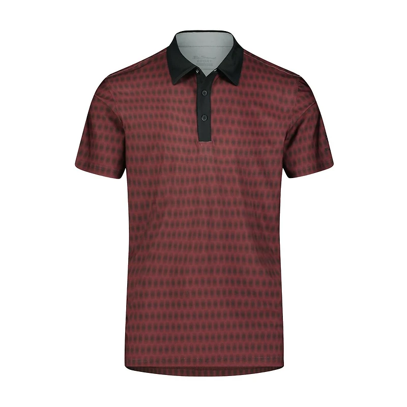 Men's Floating Geo Tech Short Sleeve Polo