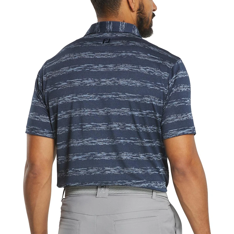 Men's Ikat Stripe Lisle Short Sleeve Polo