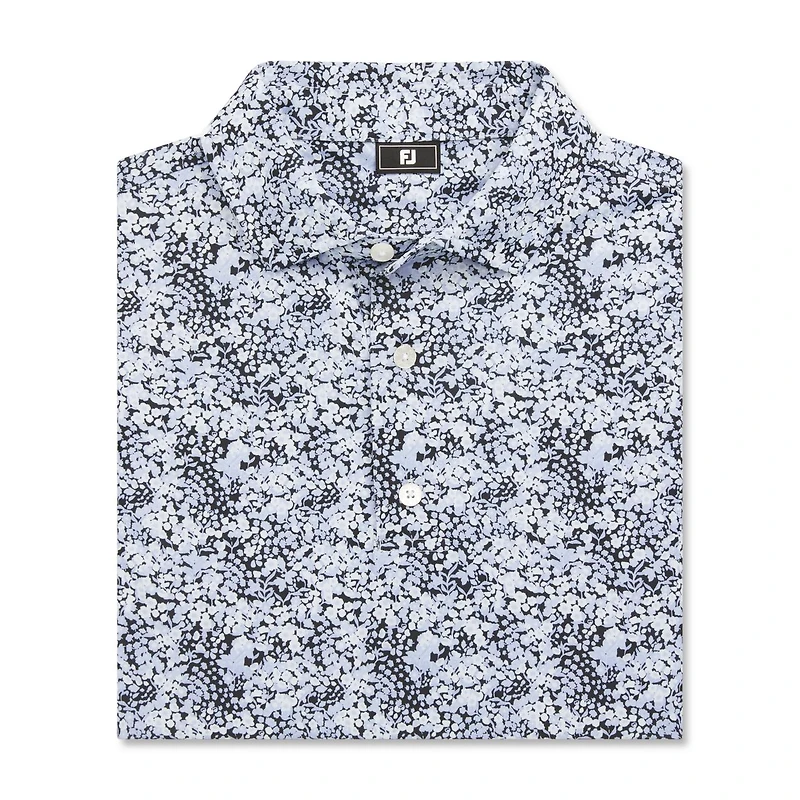 Men's Garden Print Lisle Short Sleeve Polo