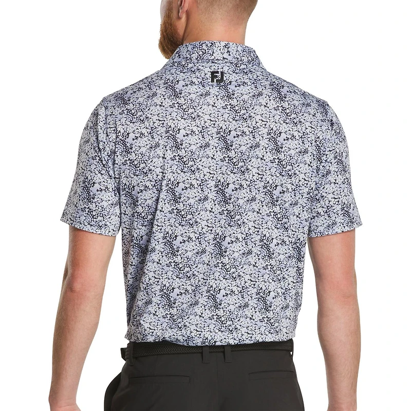Men's Garden Print Lisle Short Sleeve Polo