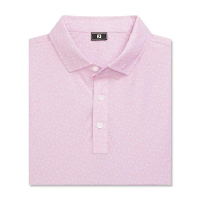 Men's Bird Print Lisle Short Sleeve Polo