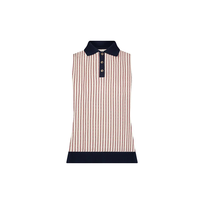 Women's Tippi Contrast Collar Sleeveless Polo