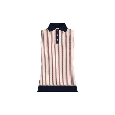 Women's Tippi Contrast Collar Sleeveless Polo