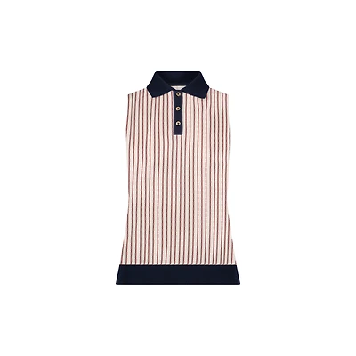 Women's Tippi Contrast Collar Sleeveless Polo