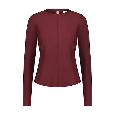 Women's Solid UV Crew Longsleeve Top