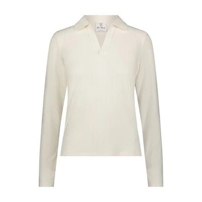 Women's Pointelle Longsleeve Polo