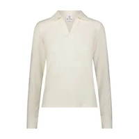 Women's Pointelle Longsleeve Polo