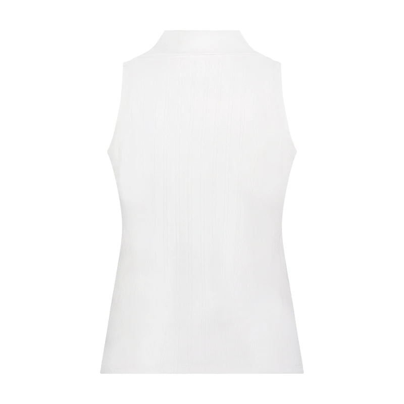 Women's Pointelle Sleeveless Polo