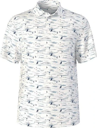 Men's Nautical Print Short Sleeve Polo