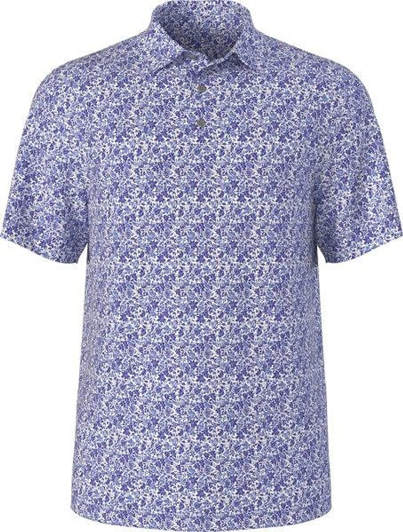 Men's Botanical Print Short Sleeve Polo