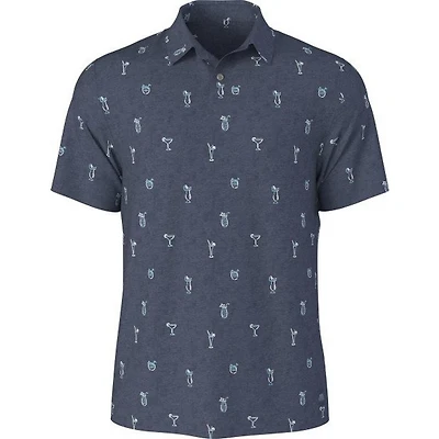 Men's Drink Conversational Print Short Sleeve Polo