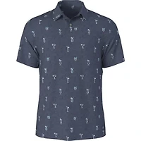 Men's Drink Conversational Print Short Sleeve Polo