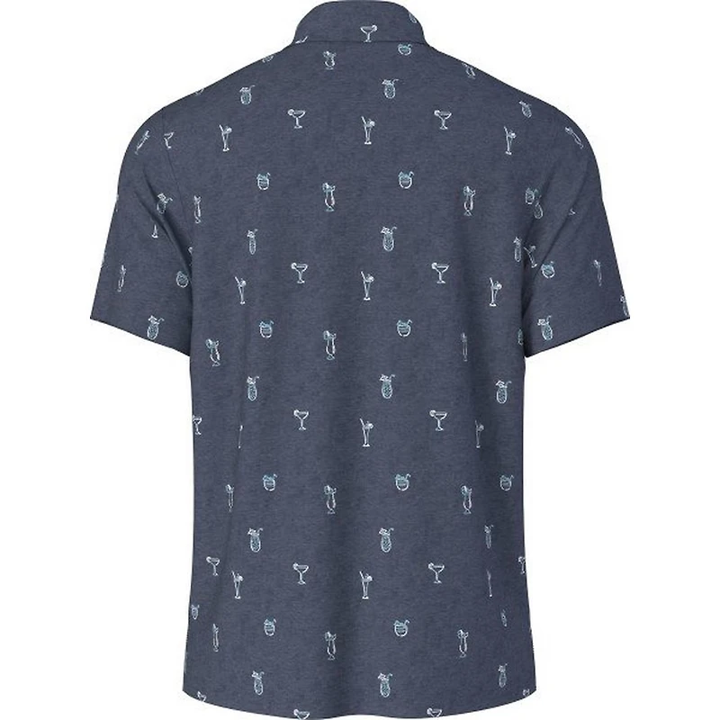 Men's Drink Conversational Print Short Sleeve Polo