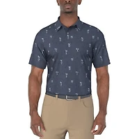 Men's Drink Conversational Print Short Sleeve Polo