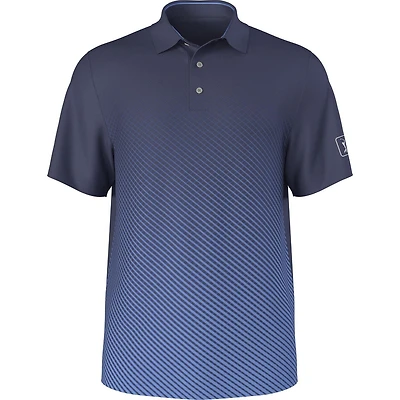 Men's Ombre Plaid Roadmap Short Sleeve Polo