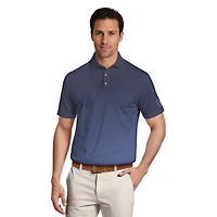 Men's Ombre Plaid Roadmap Short Sleeve Polo
