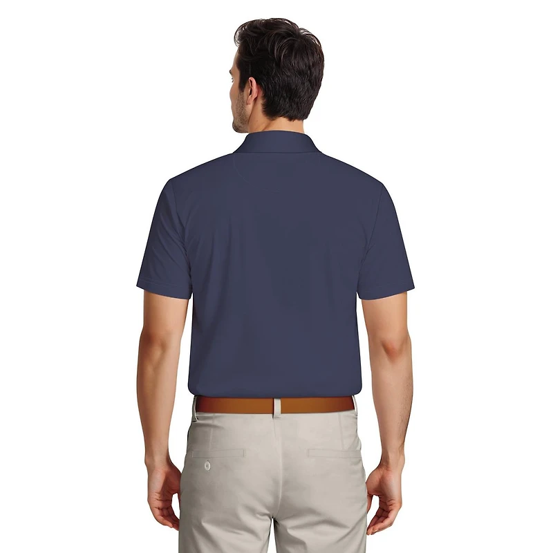Men's Ombre Plaid Roadmap Short Sleeve Polo