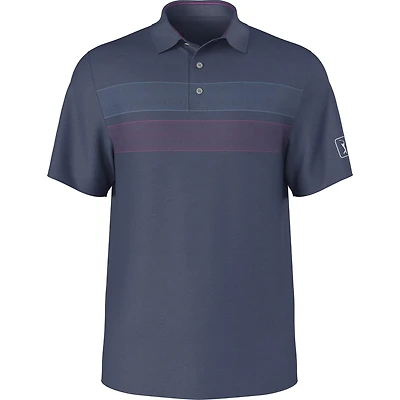 Men's Motion Chest Stripe Short Sleeve Polo