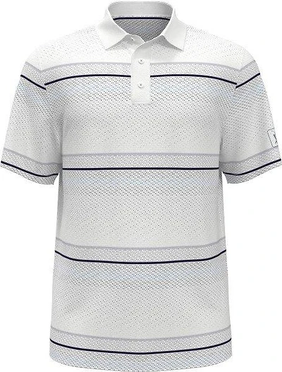 Men's All Over Energize Geo Stripe Short Sleeve Polo