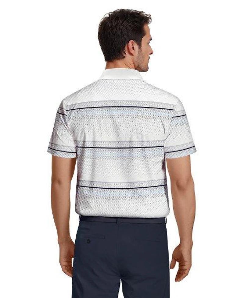 Men's All Over Energize Geo Stripe Short Sleeve Polo