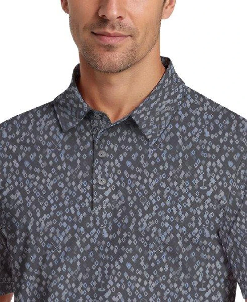 Men's All Over Golf Confetti Short Sleeve Polo