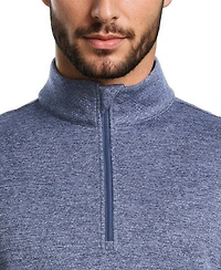 Men's Mini Argyle Quilted Knit 1/4 Zip Sweater