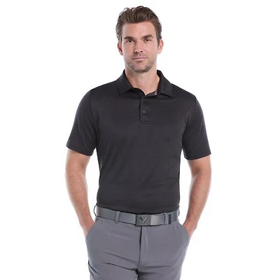 Men's Chev Twill Jacquard Short Sleeve Polo