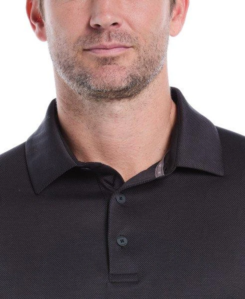 Men's Chev Twill Jacquard Short Sleeve Polo
