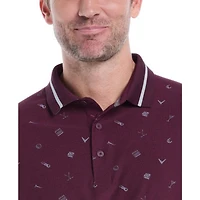 Men's Memento Print Short Sleeve Polo
