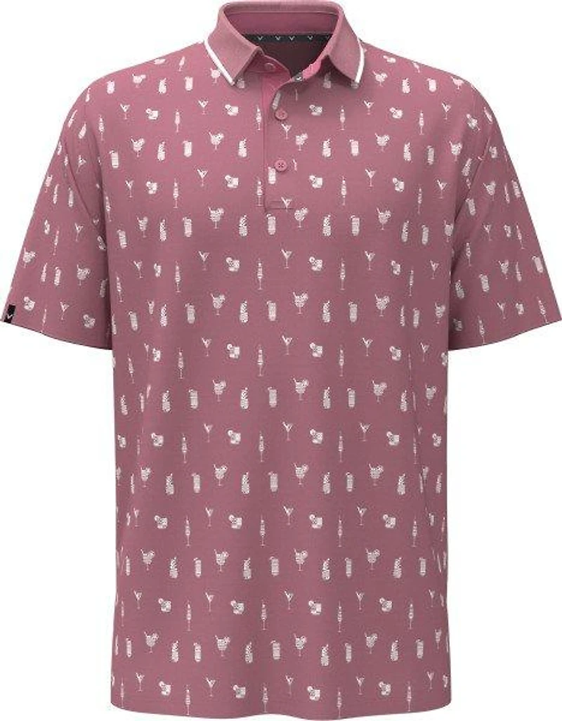 Men's Geo Cocktail Print Short Sleeve Polo