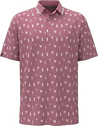 Men's Geo Cocktail Print Short Sleeve Polo
