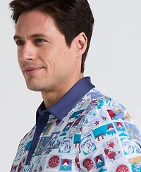 Men's Petes Stamp Roadmap Short Sleeve Polo
