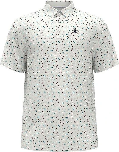 Men's 19th Hole Sake-Tini Novelty Print Short Sleeve Polo