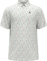 Men's 19th Hole Sake-Tini Novelty Print Short Sleeve Polo