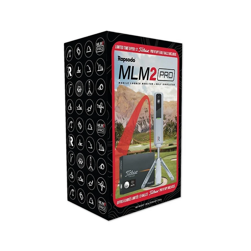 MLM2PRO Launch Monitor + 12 RPT Pro V1 Golf Balls Bundle