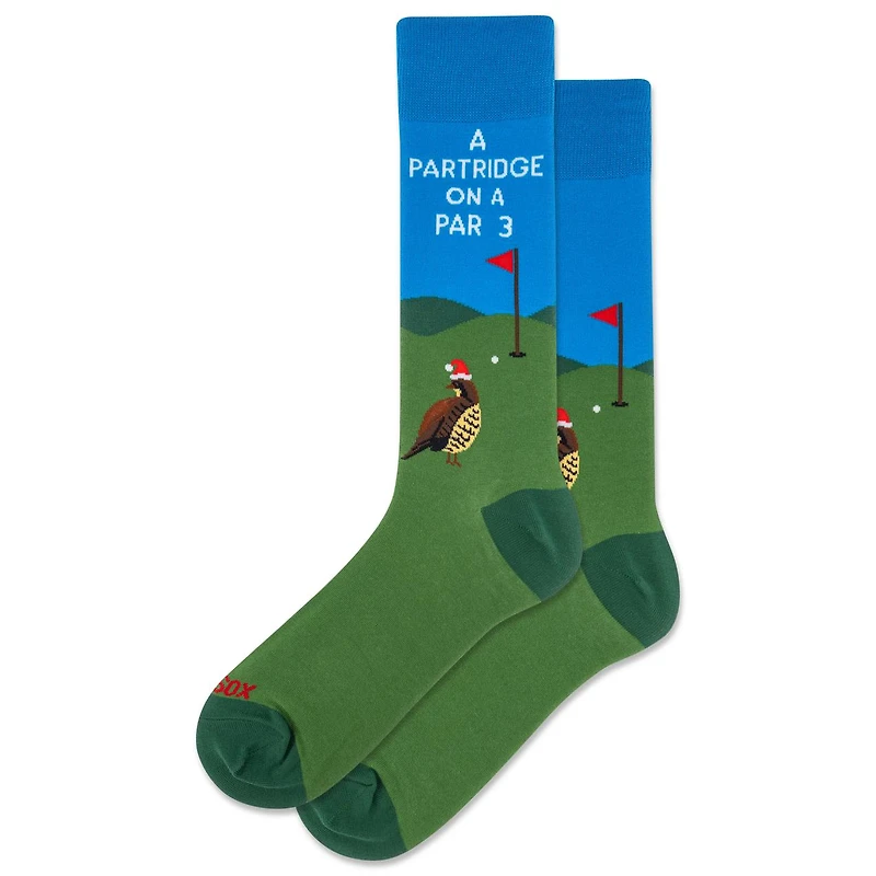 Men's A Partridge on a Par 3 Crew Sock