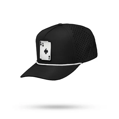 Men's Perforated AK Rope Cap - Black