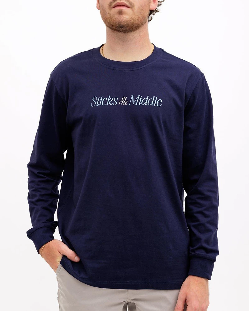 Men's Sticks the Middle Long Sleeve T-Shirt