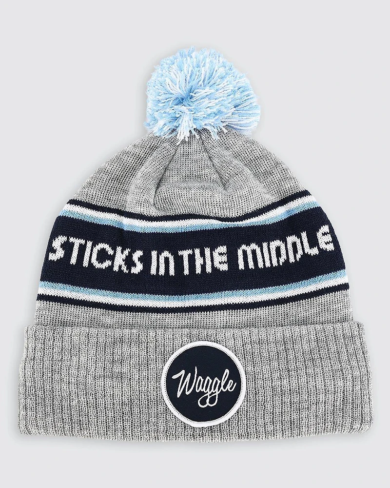 Men's Sticks in the Middle Pom Beanie