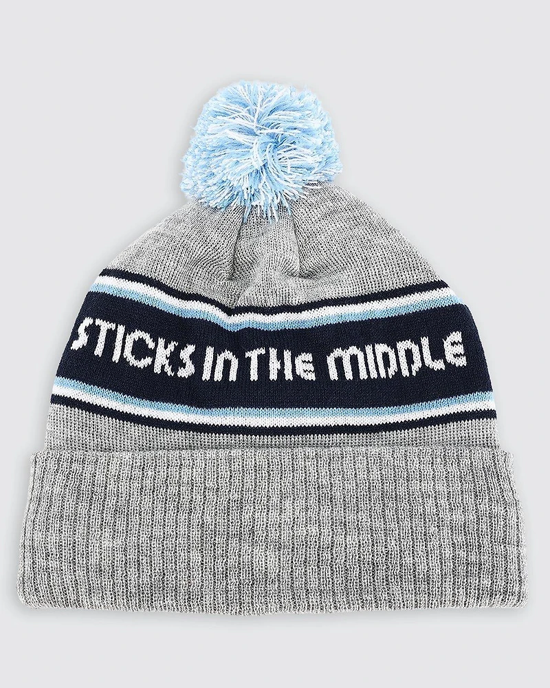 Men's Sticks in the Middle Pom Beanie