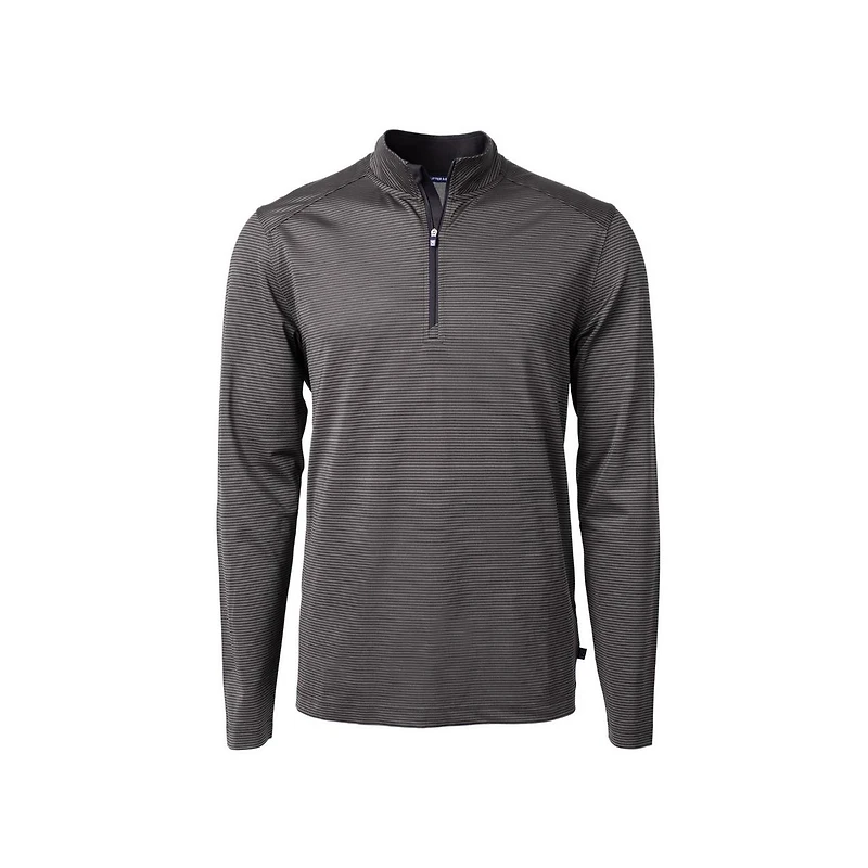 Men's Virtue Eco Pique Micro Stripe 1/4 Zip Sweater