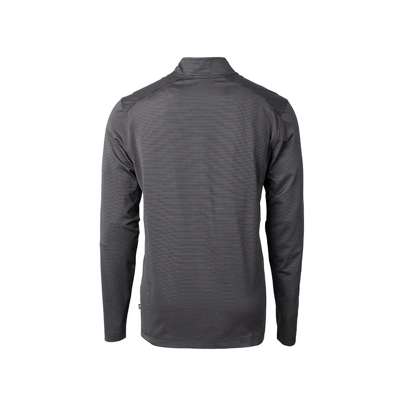 Men's Virtue Eco Pique Micro Stripe 1/4 Zip Sweater
