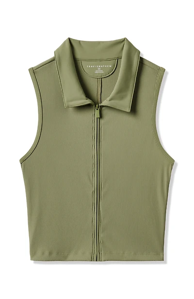 Women's Moveknit Rib Sleeveless Zip Polo