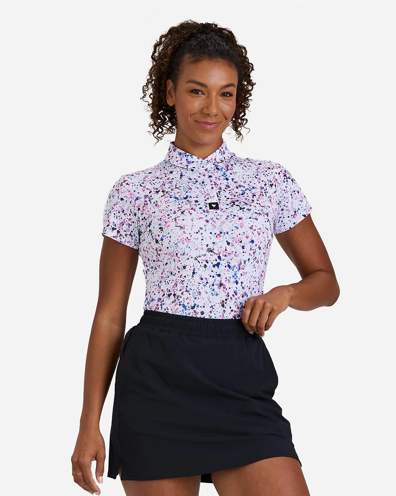 Women's Paint Splatter 3 Short Sleeve Polo