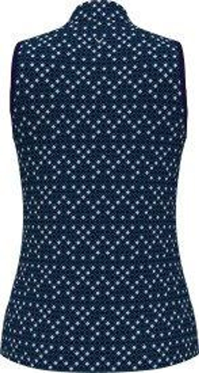 Women's Mock Neck Geo 1/4 Zip Sleeveless Top