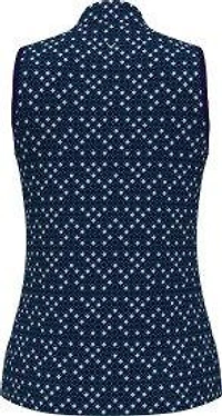 Women's Mock Neck Geo 1/4 Zip Sleeveless Top