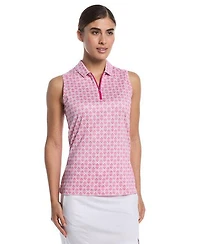 Women's Mesh Inserts Sleeveless Polo