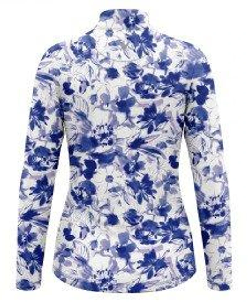 Women's Watercolour 1/4 Zip Sun Long Sleeve Top