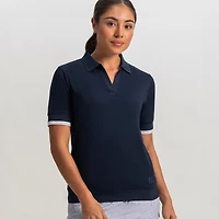 Women's Texture Knit Short Sleeve Polo
